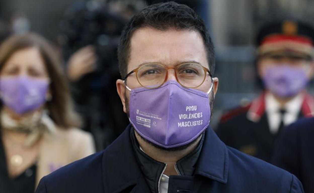 EL vicepresidente en funciones de presidente de la Generalitat, Pere Aragonés.