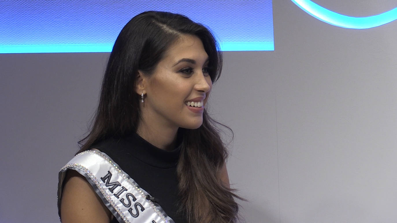 La modelo leonesa Andrea Martínez en una entrevista con leonoticias tras coronarse Miss Universo Spain.