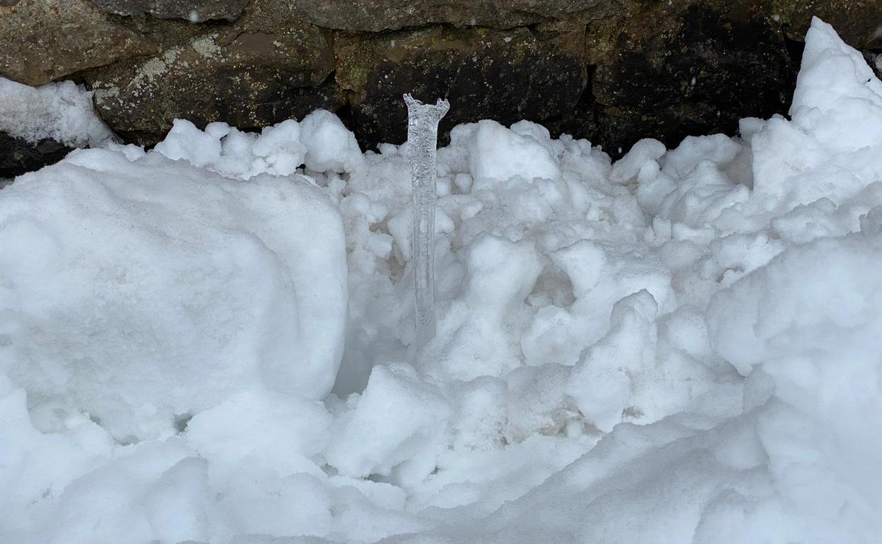 La nieve se acumula en la provincia. 