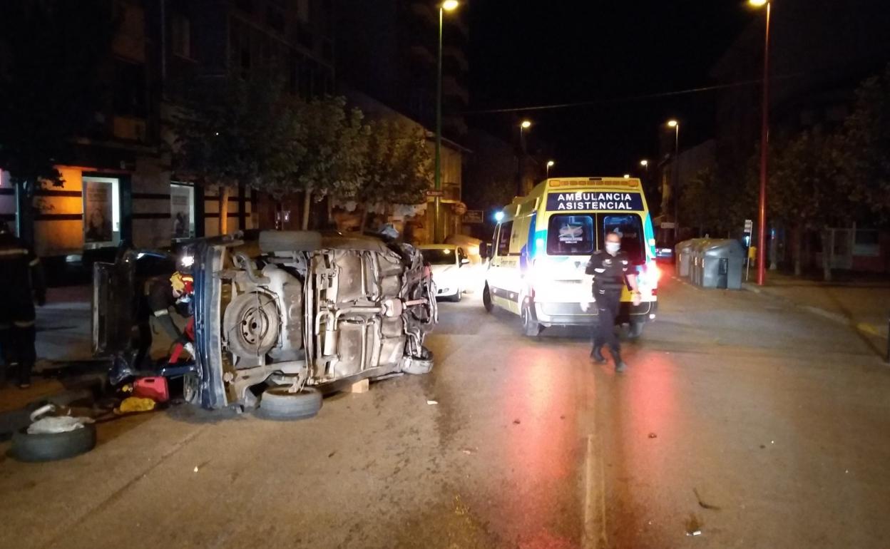 Imagen de un accidente en Ponferrada. 