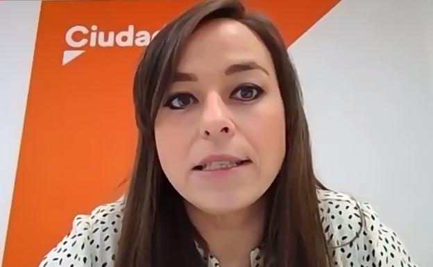 Gemma Villarroel, durante la rueda de prensa. 