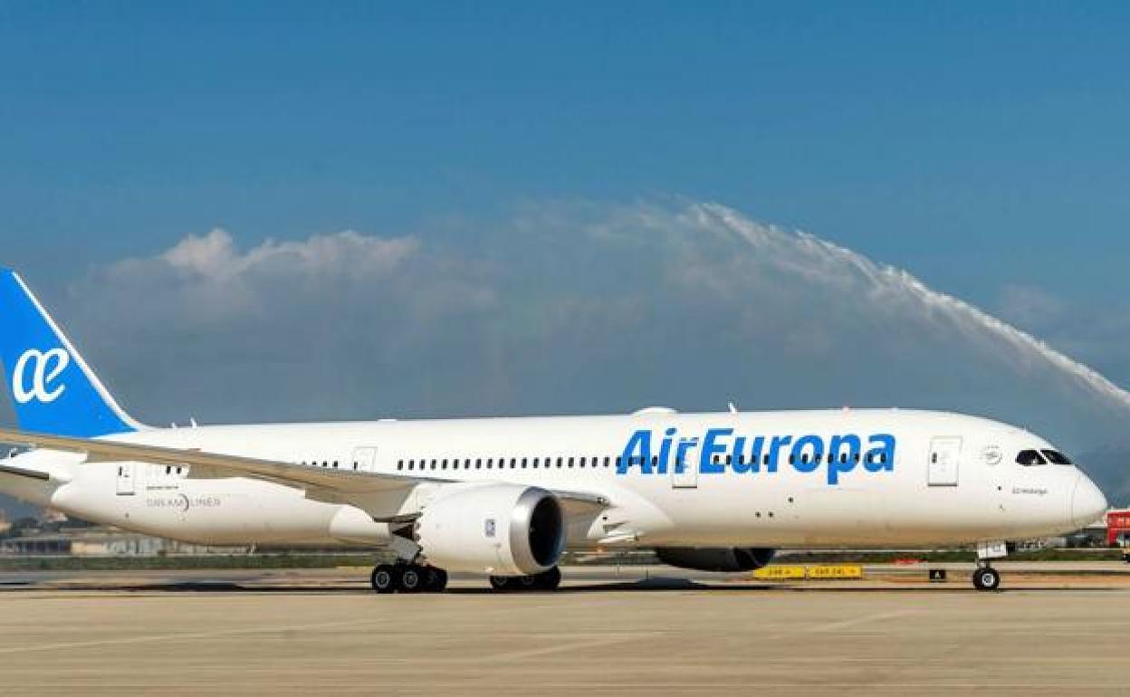 Avión de Air Europa, perteneciente al grupo Globalia. 