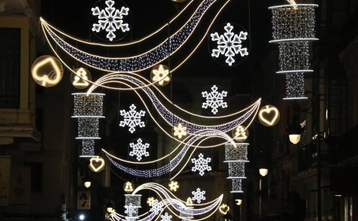 Iluminación navideña en la ciudad de León.