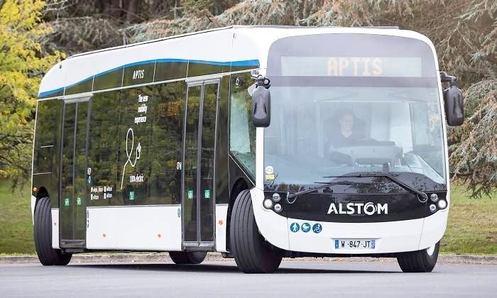 Imagen del Aptis, primer bus eléctrico y de hidrógeno fabricado por Alstom.