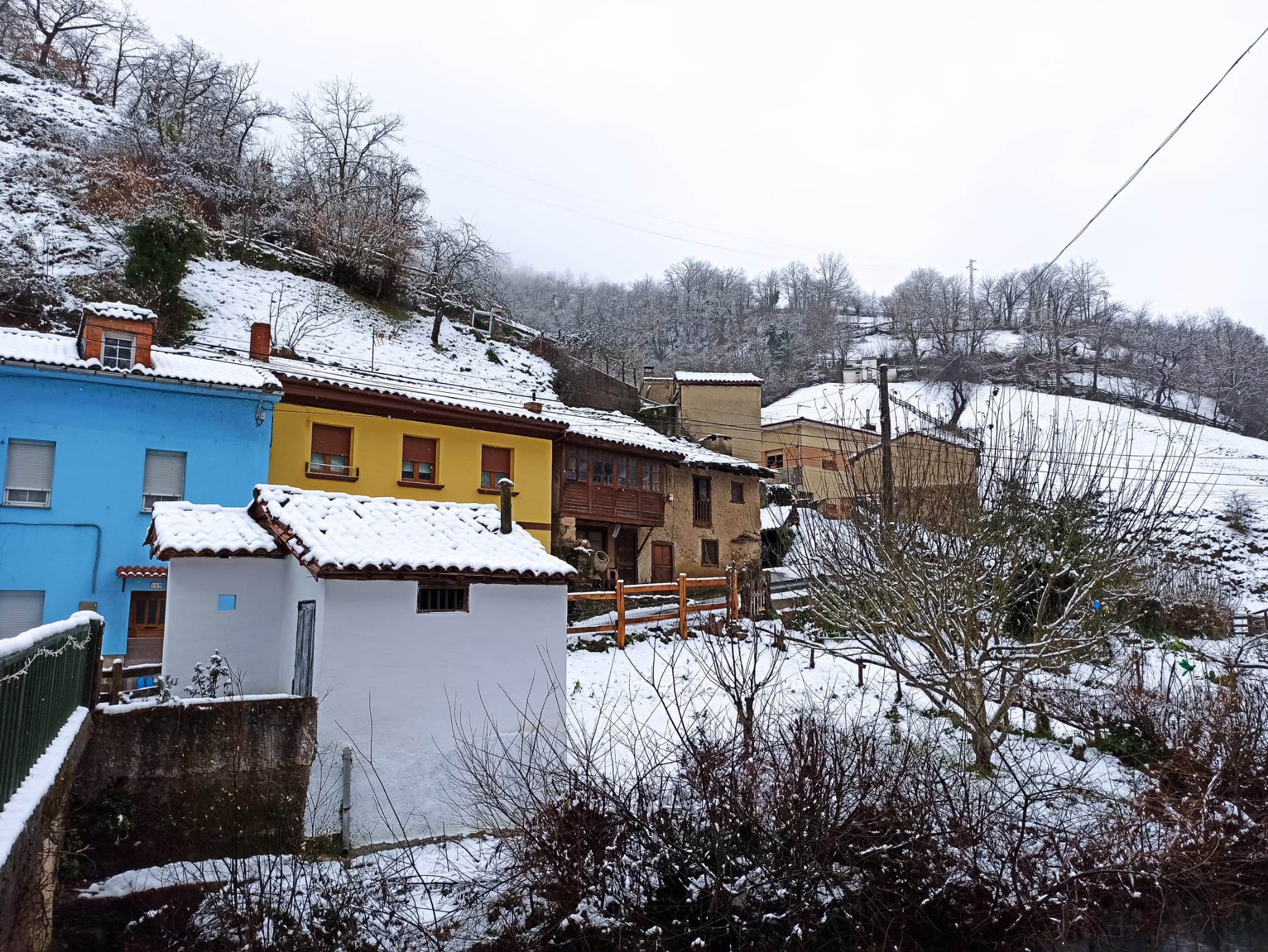 La nieve obliga a utilizar cadenas en dos puntos de la red principal de León y corta cuatro de la red de secundaria en León y Burgos. 