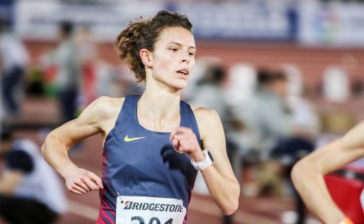 La atleta leonesa Blanca Fernández.