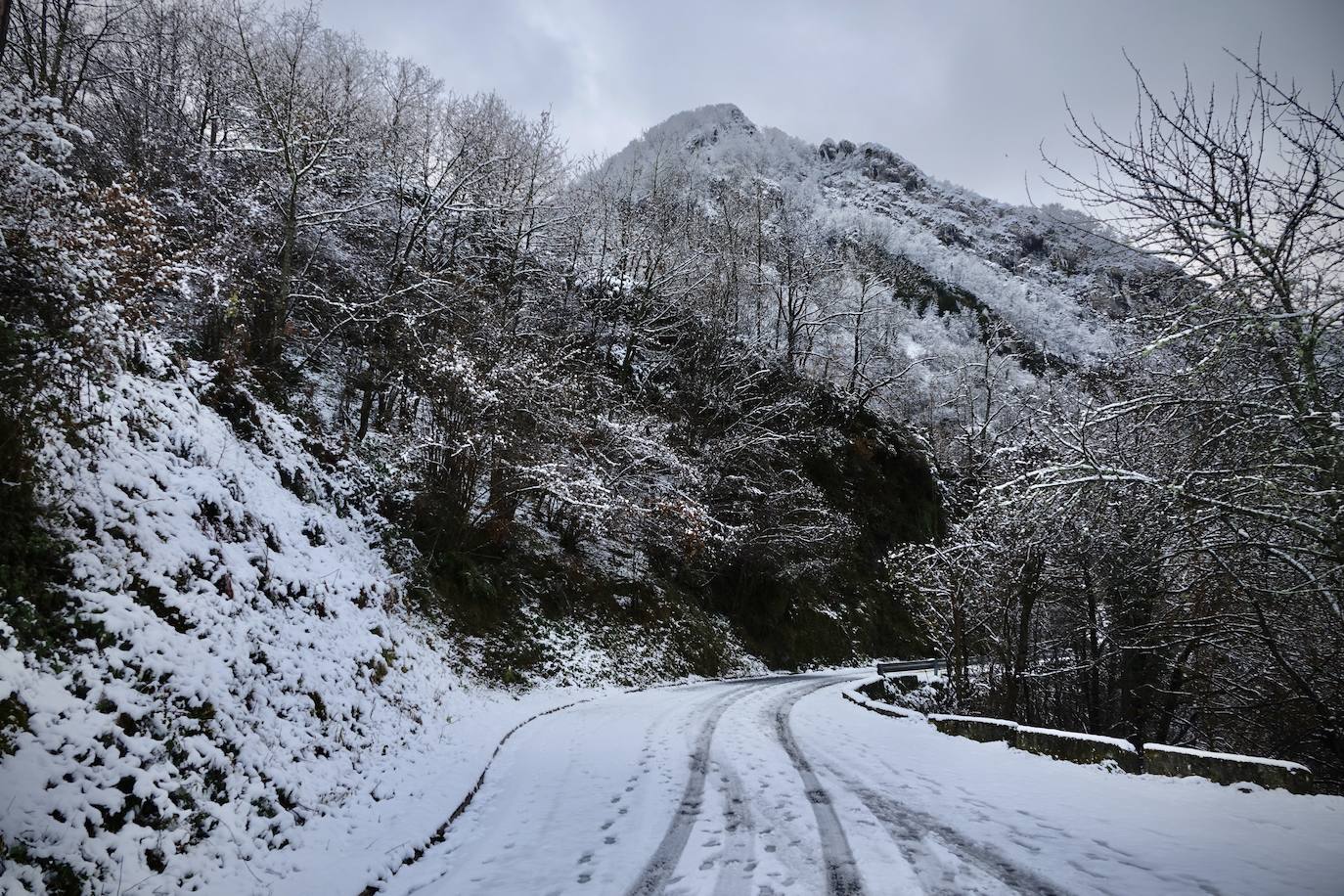 Fotos: Picos de Europa comienza el año bajo la nieve