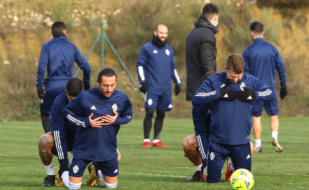 Uno de los últimos entrenamientos de la Ponferradina.