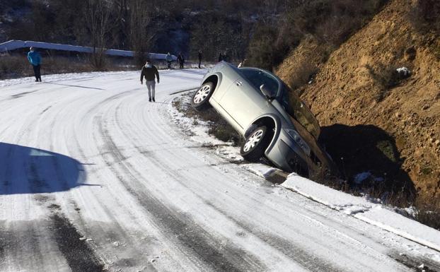 La pista de hielo del Portillín esta mañana.