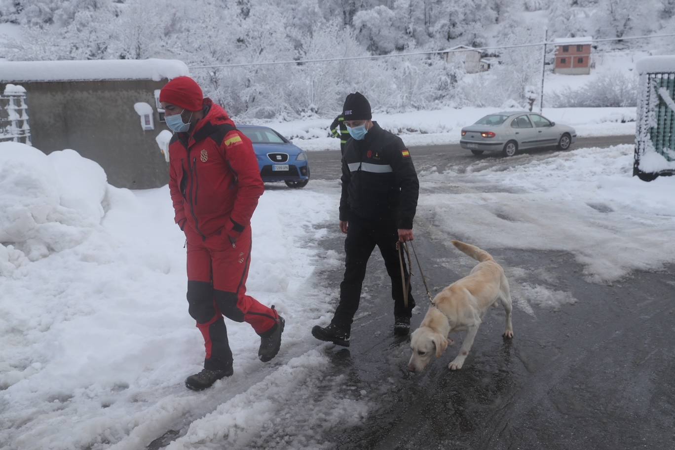 La Unidad Militar de Emergencias (UME), con dos batallones de 25 personas cada uno, un grupo cinológico, un grupo especial de montaña, una cuña y un vehículo oruga, se han sumado este sábado al dispositivo de búsqueda que trata de localizar a uno de los dos operarios de una quitanieves sepultados bajo un alud en el puerto de San Isidro. El cuerpo del otro, fue encontrado tras ocho horas de intenso rastreo.