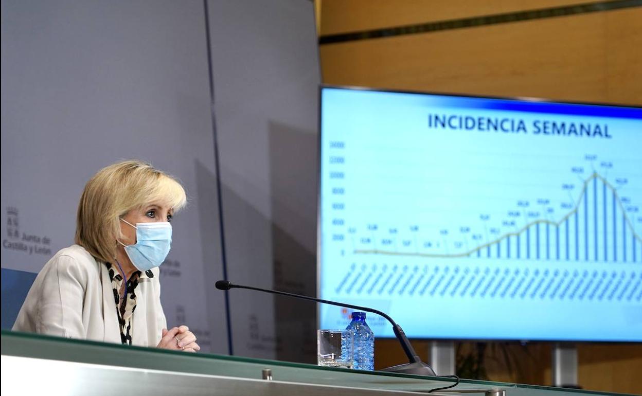 Verónica Casado, durante la rueda de prensa. 