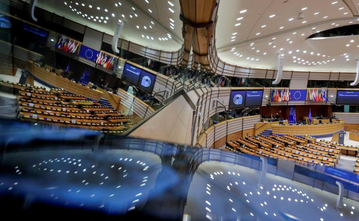 Plenario del Parlamento Europeo, en Bruselas.