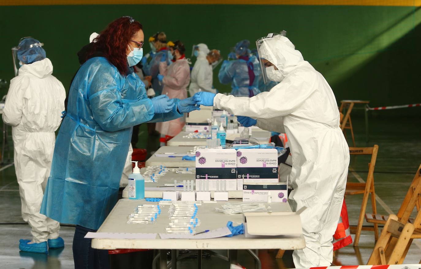 Fotos: Cribado masivo en Villablino