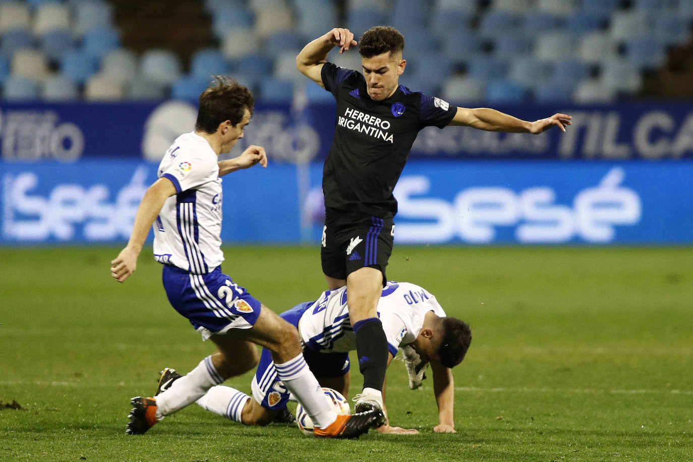 El conjunto maño recibió en la Romareda a los bercianos en una nueva jornada de Segunda División