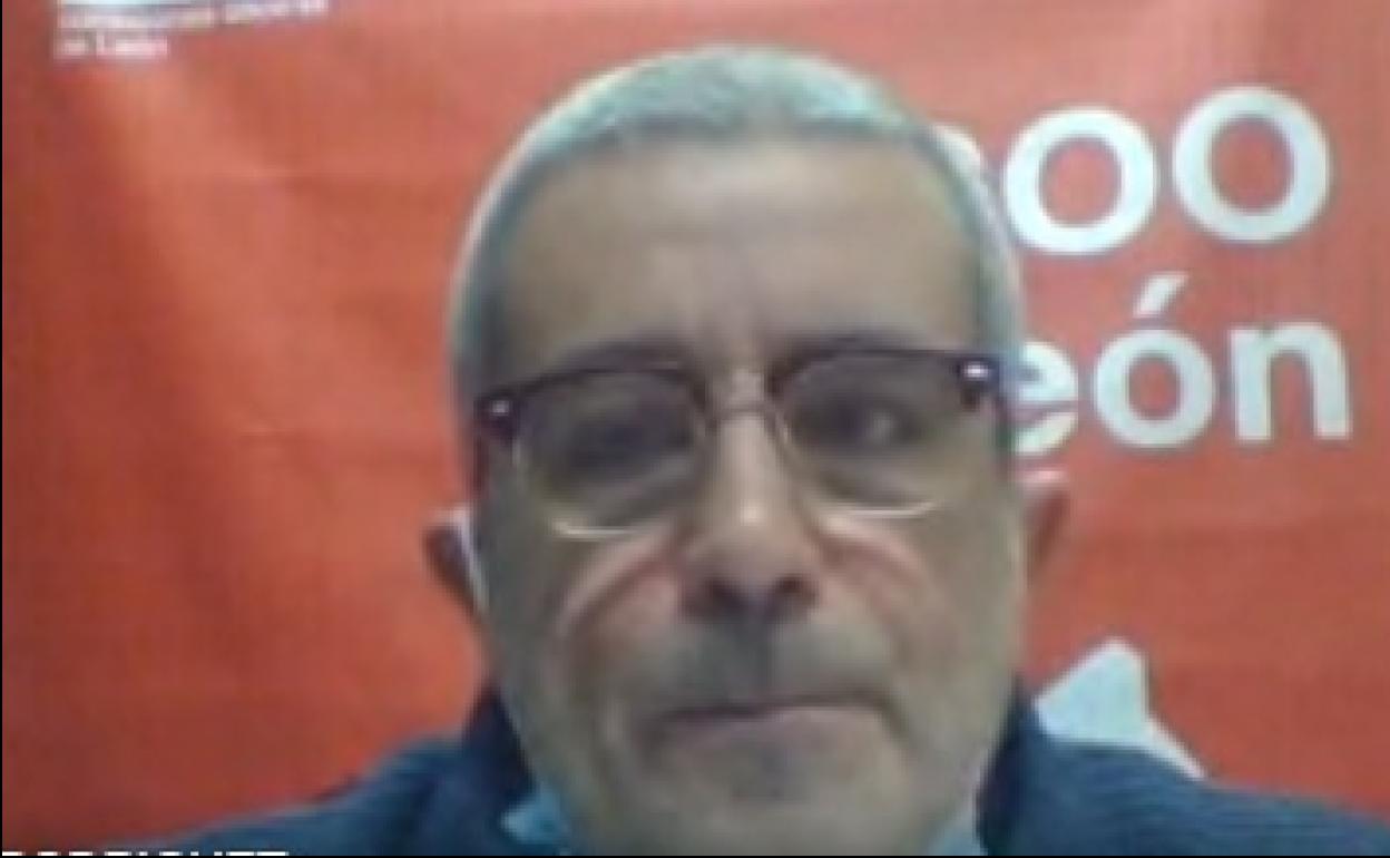 Xosepe Vega, durante la rueda de prensa telemática. 