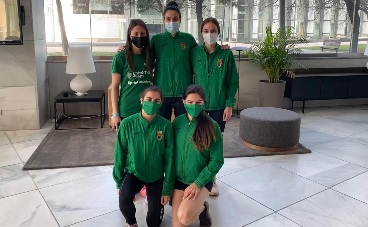 Atletas del Sprint en el Campeonato de España sub-23 de pista cubierta.