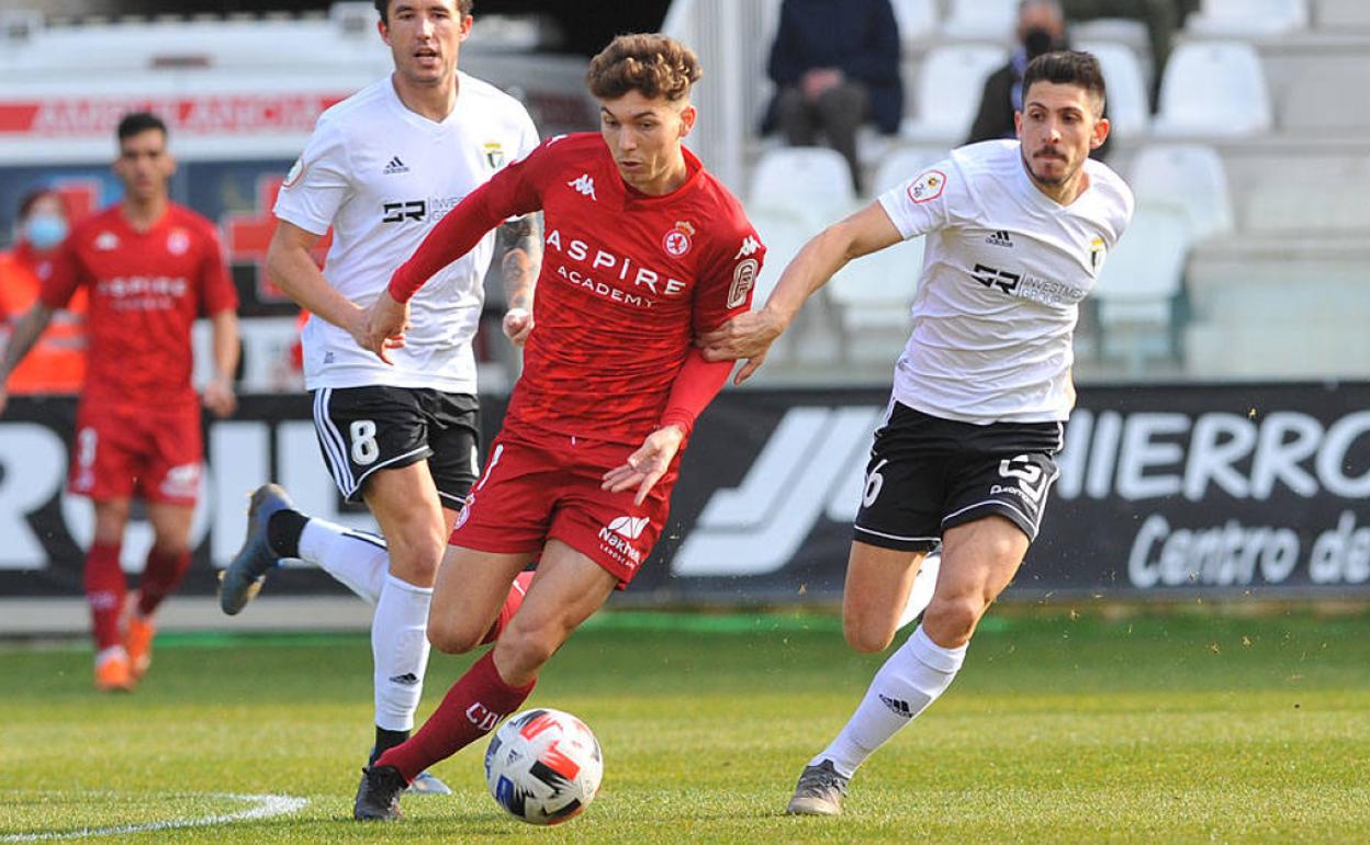 Álvaro Juan, en el partido ante el Burgos.