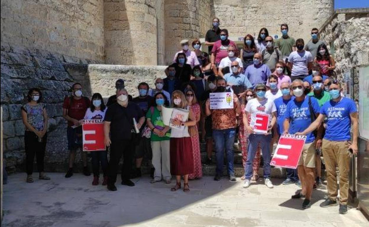 Miembros de la coordinadora en Peñafiel en verano de 2020.