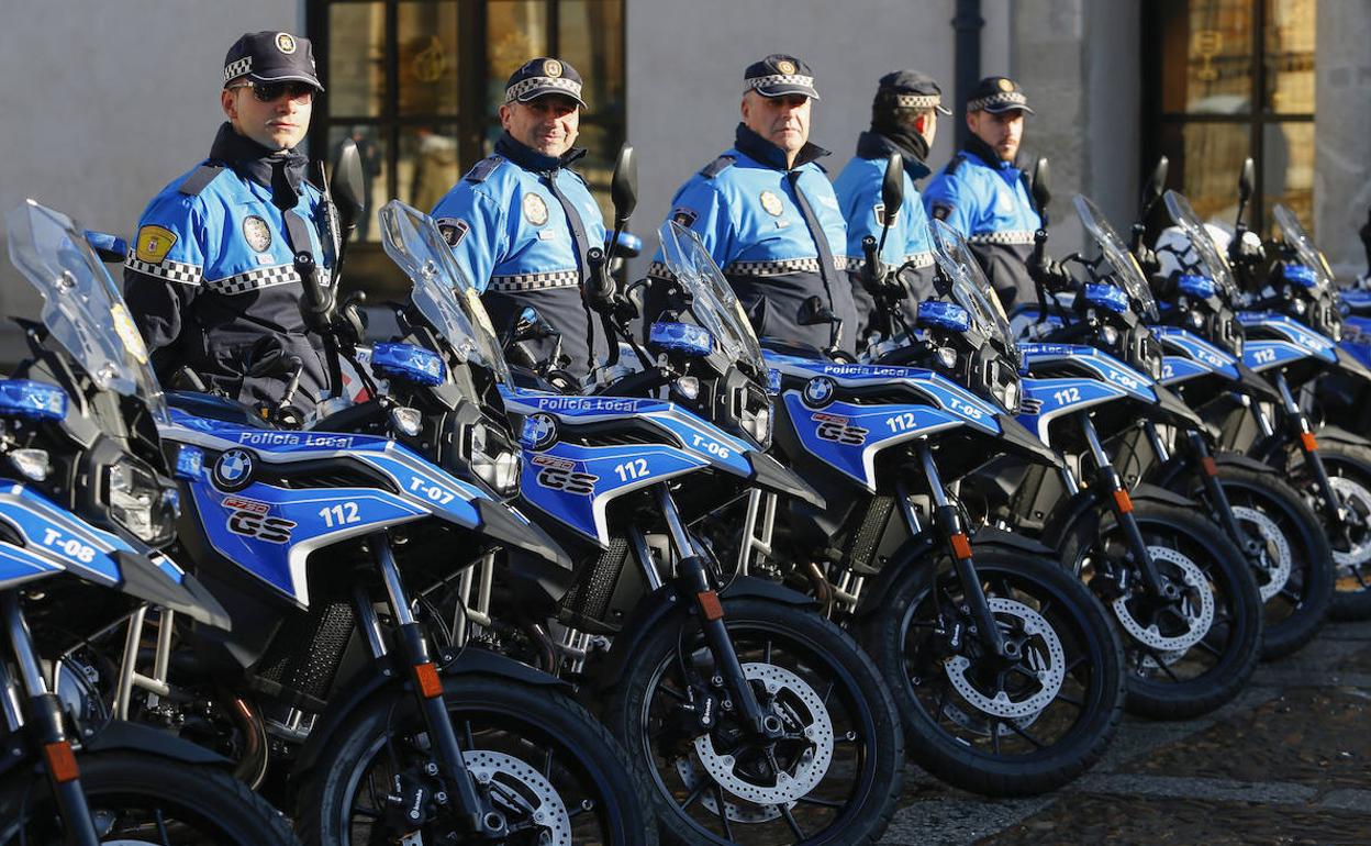 Agentes de la Policía Local de León.