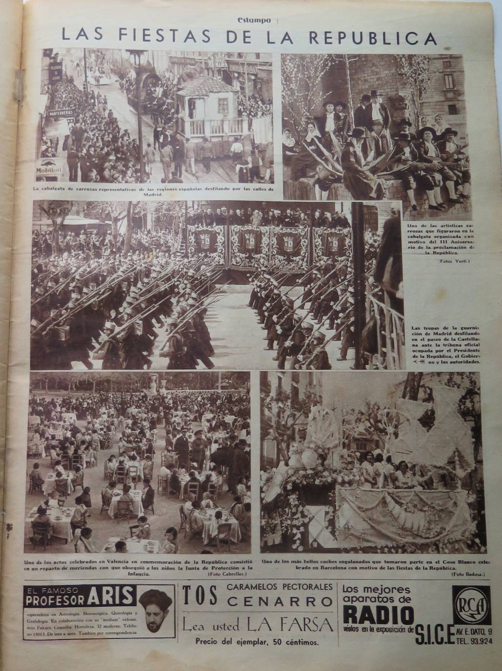 Recorte de la revista. 