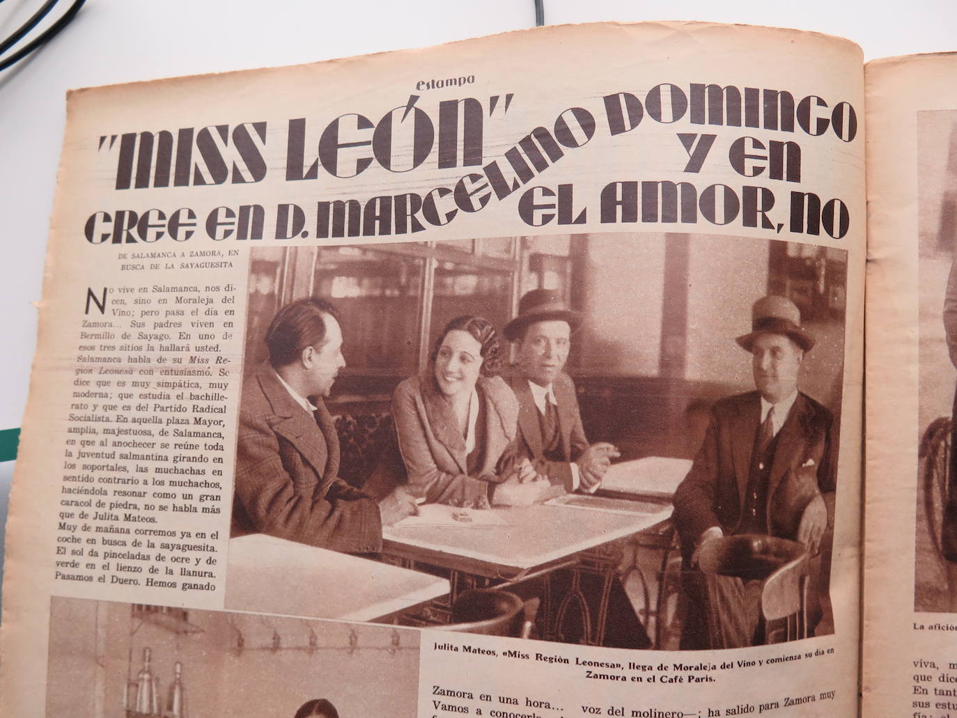 Recorte de la revista. 