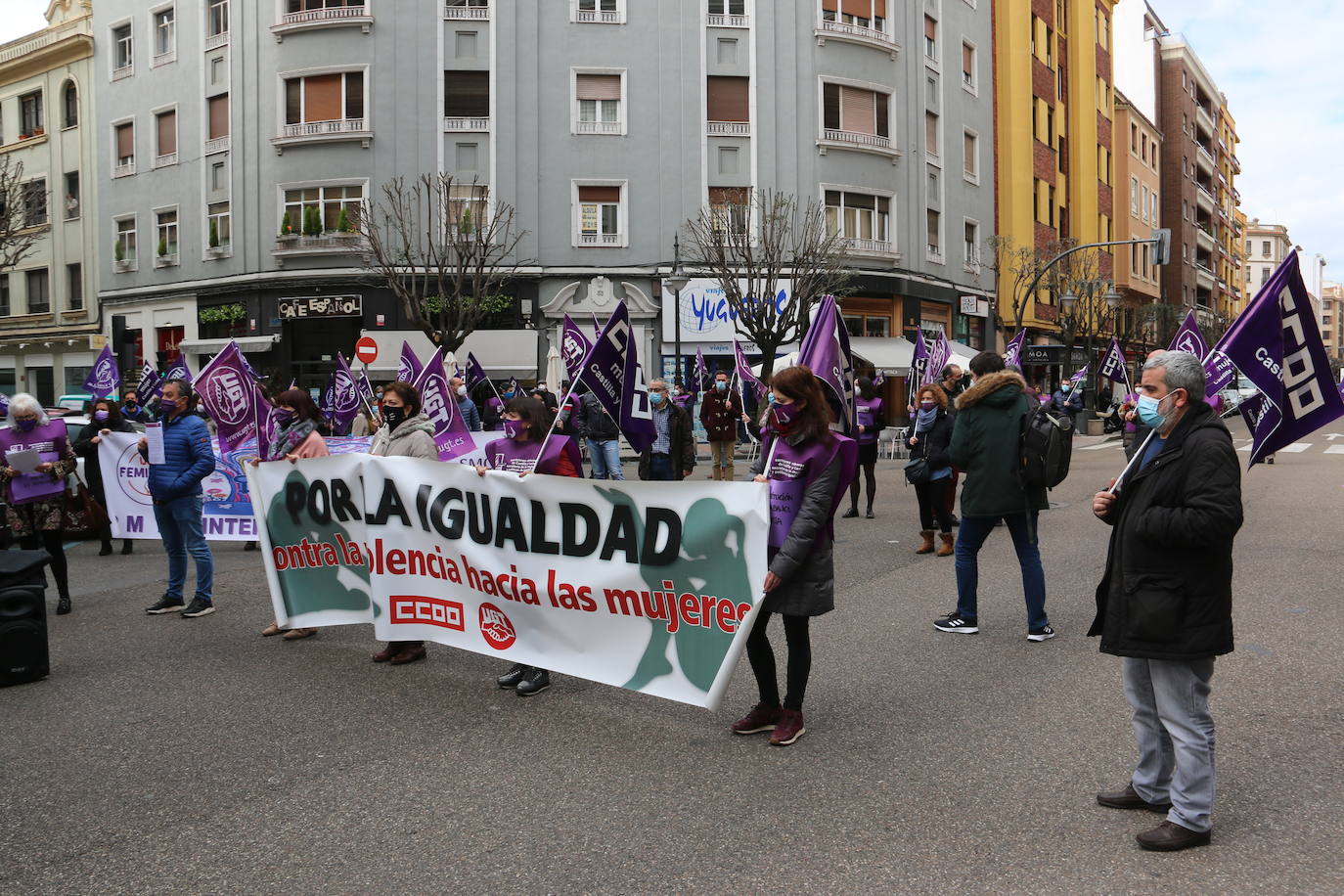 Fotos: Concentración de sindicatos por el 8M