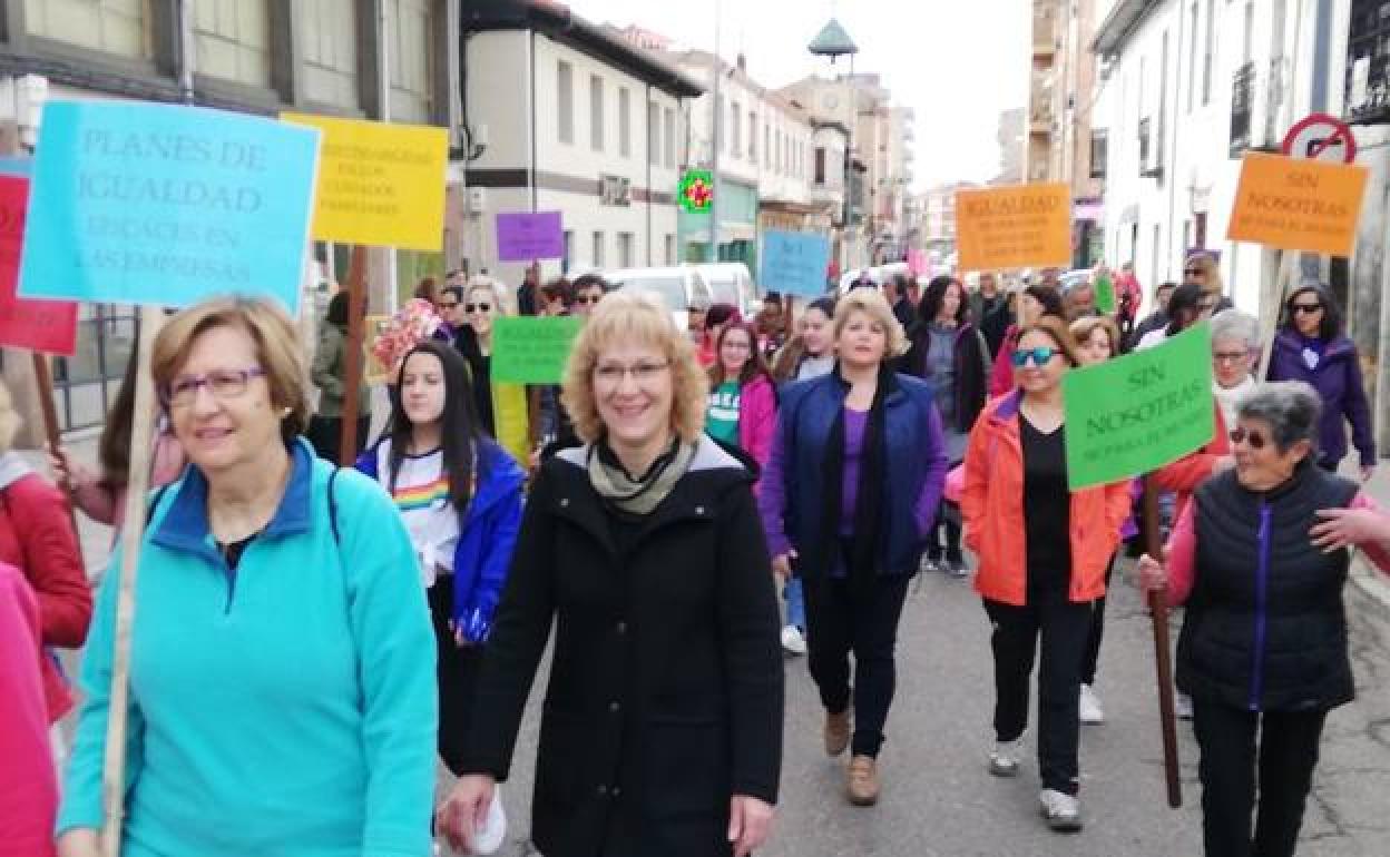 Mujeres en una manifestación. 