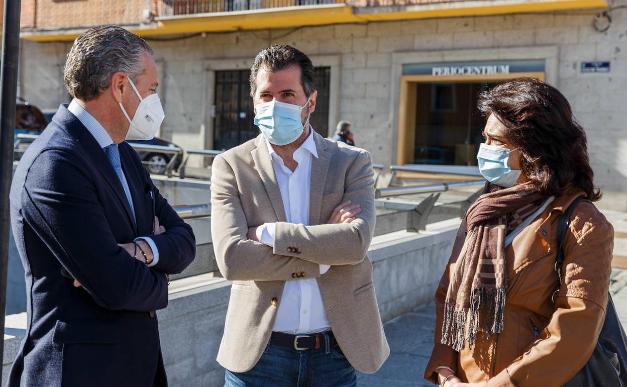 El secretario general del PSOECyL, Luis Tudanca a su llegada a Segovia.