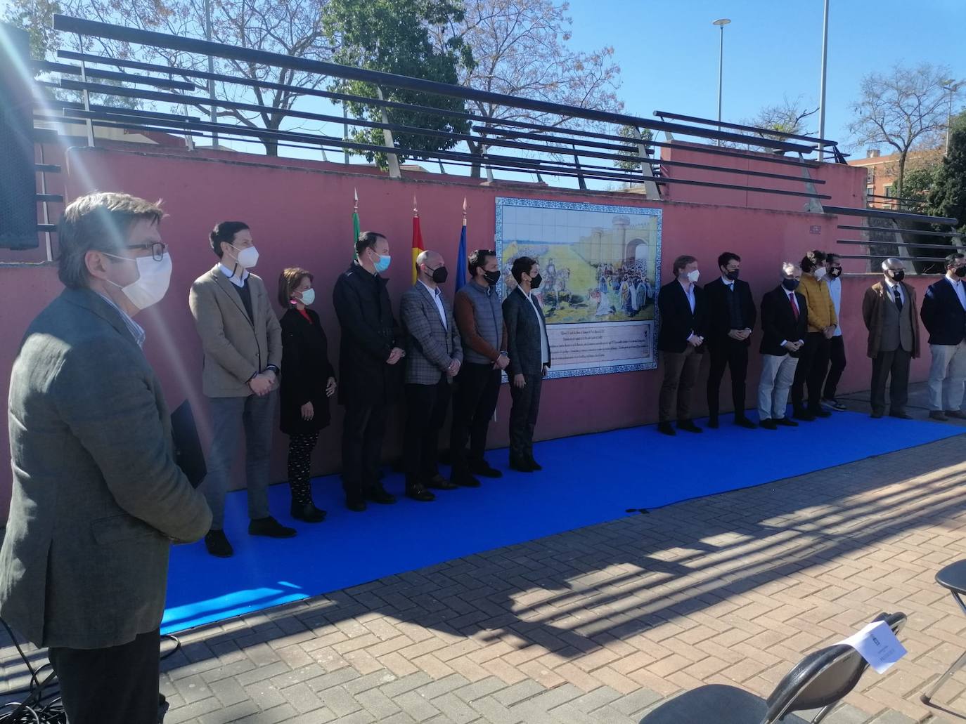 Fotos: Badajoz inaugura un mural en honor a Alfonso IX