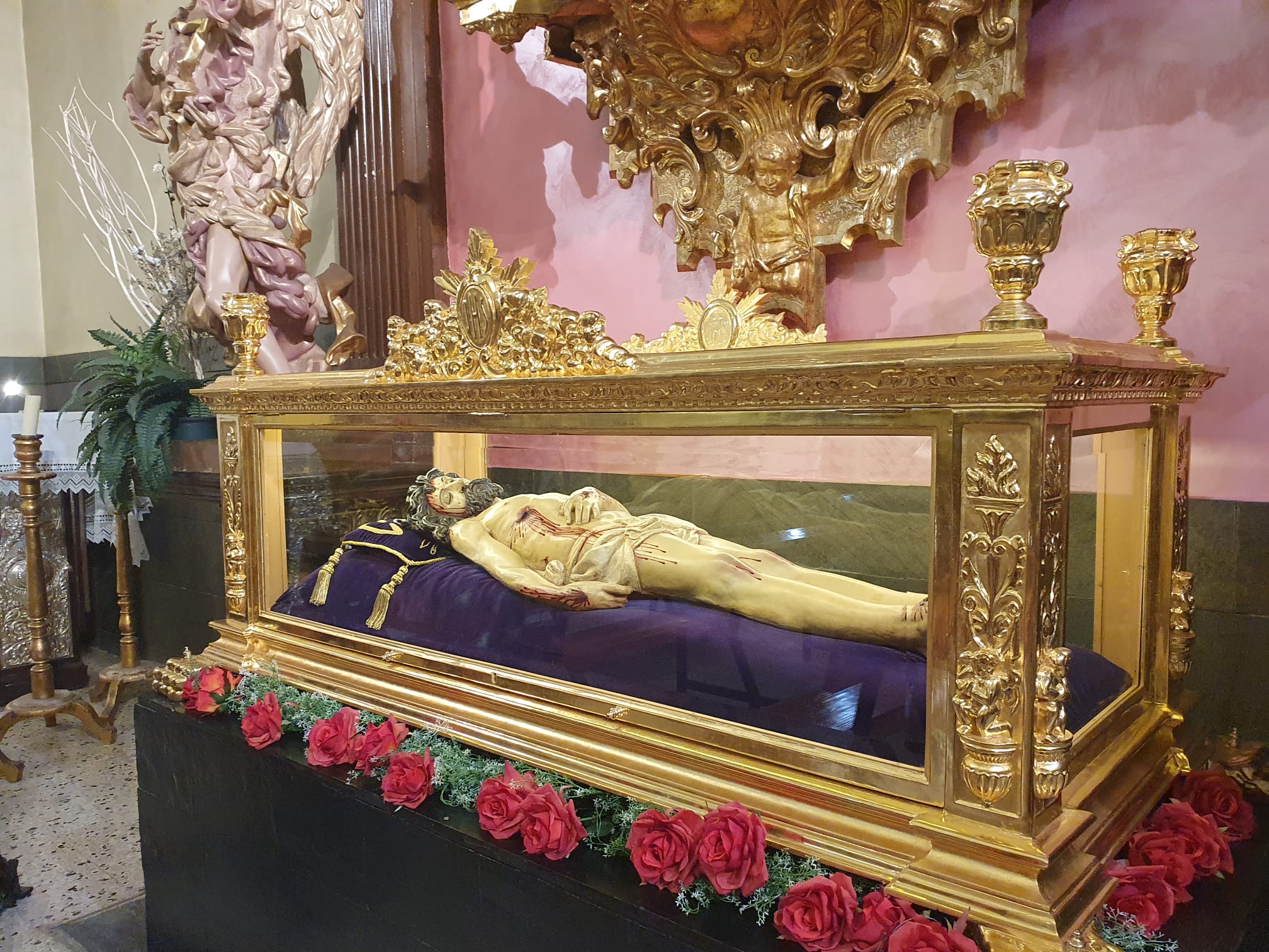 La imagen del Santo Cristo de la parroquia de Santa Nonia.