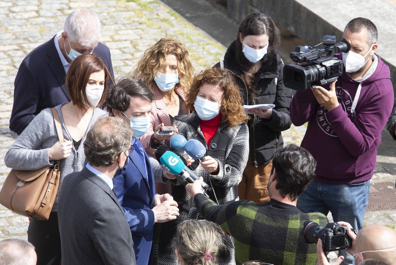 Fotos: Mañueco exige al Gobierno avances en el Corredor de la España interior que mira al Atlántico