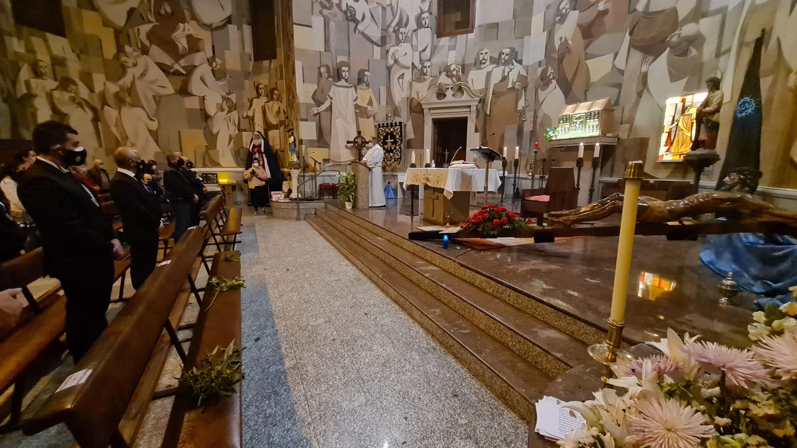 La iglesia de San Claudio ha sido el escenario de este acto de la Semana Santa.