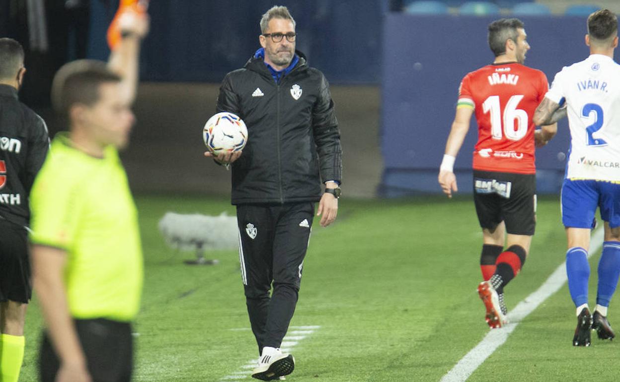 Jon Pérez Bolo, durante el partido ante el Logroñés.