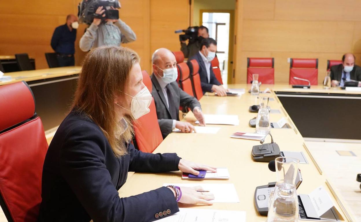 Pablo Fernández en la Junta de Portavoces. 