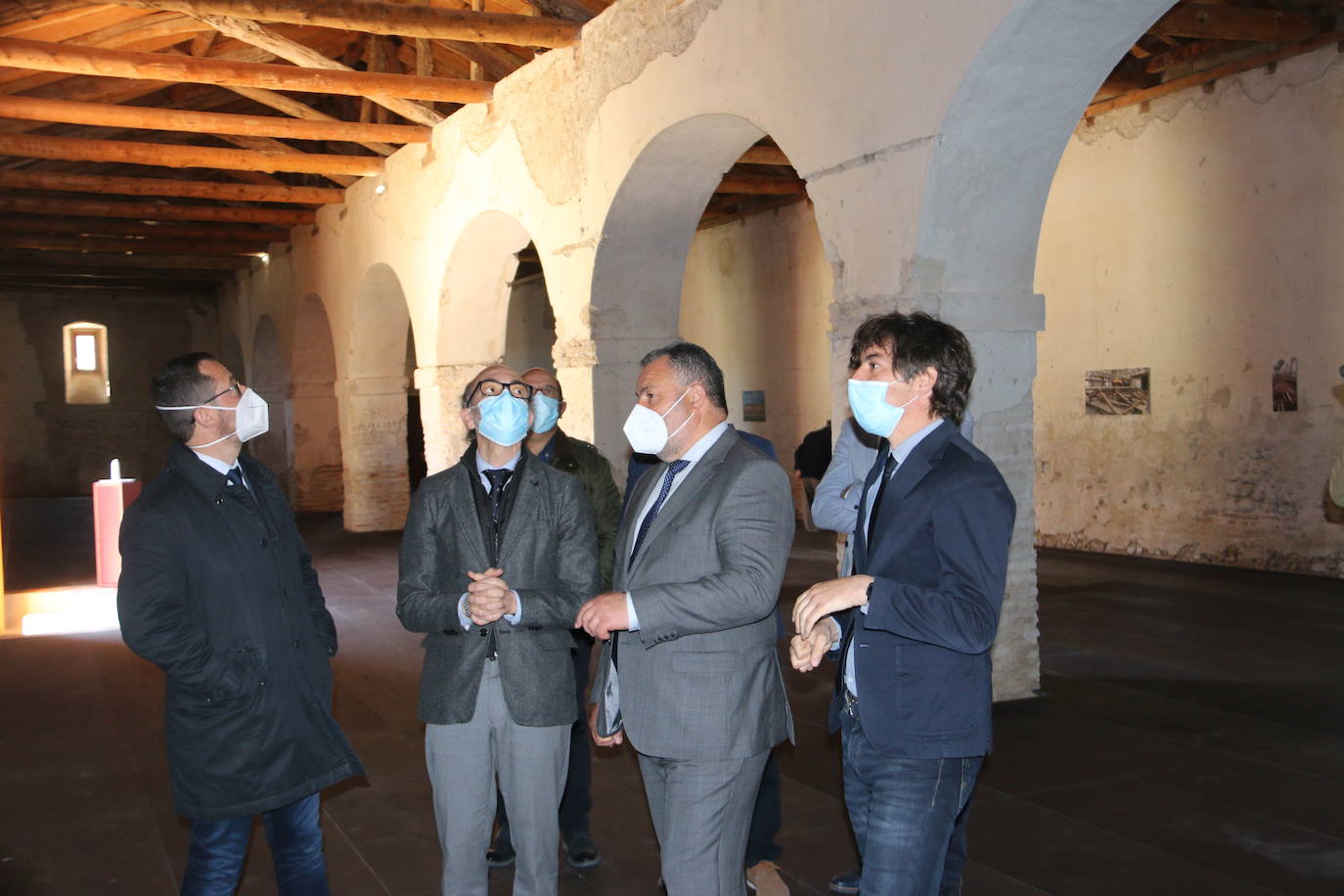 Vissita a las obras realizadas en la Panera del Monasterio de Sandoval. 