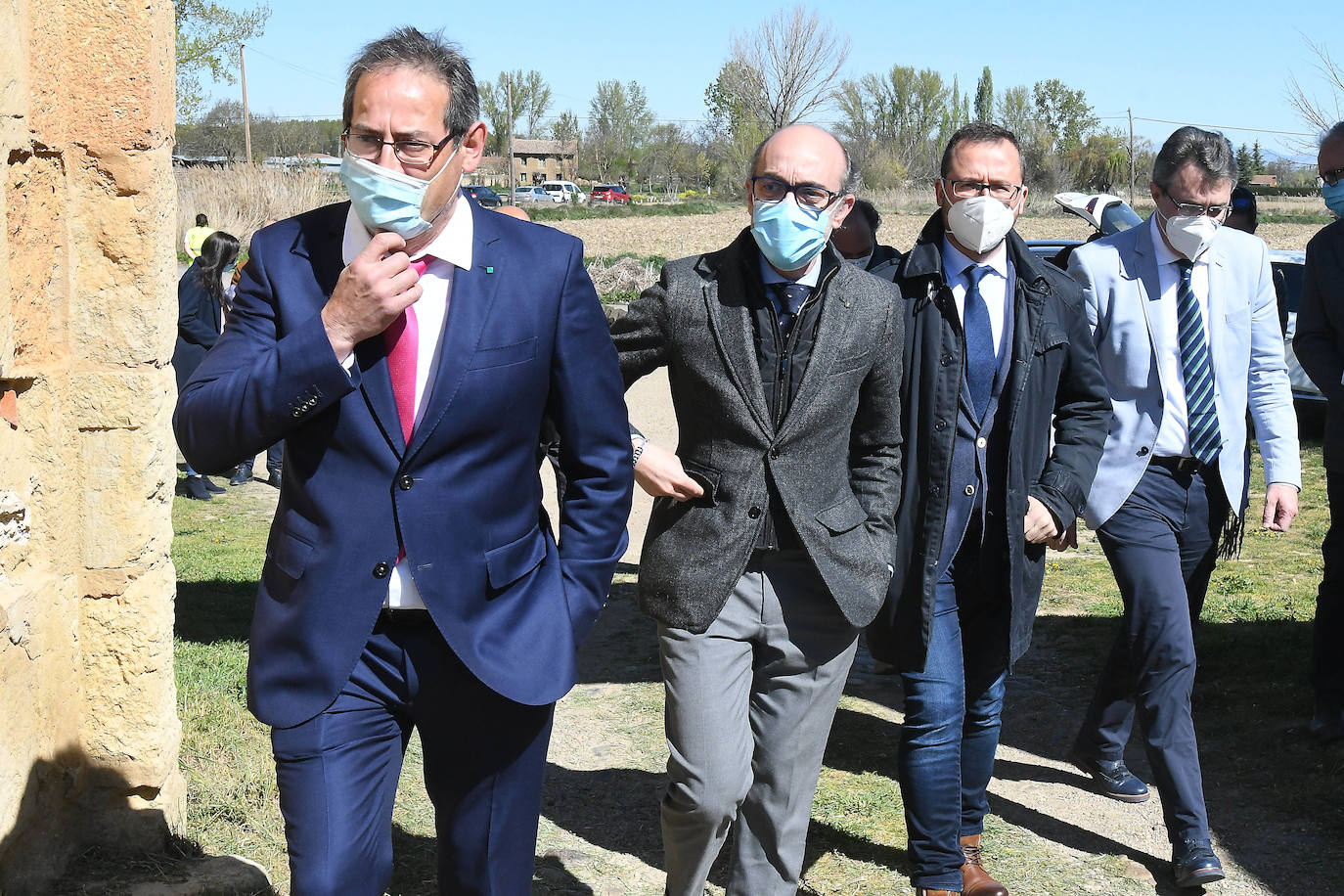 Vissita a las obras realizadas en la Panera del Monasterio de Sandoval. 