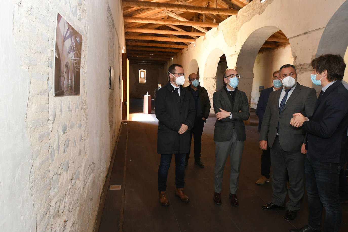 Vissita a las obras realizadas en la Panera del Monasterio de Sandoval. 