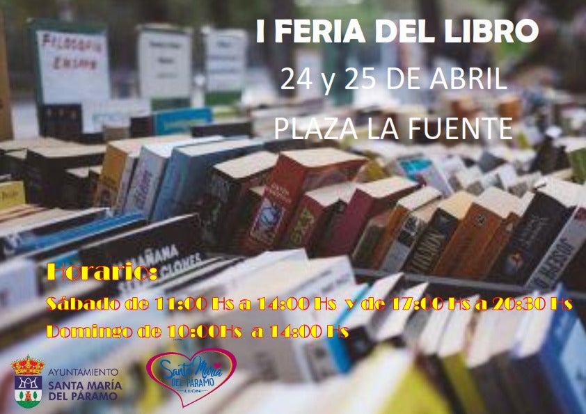 Cartel de la Feria del Libro de Santa María del Páramo.