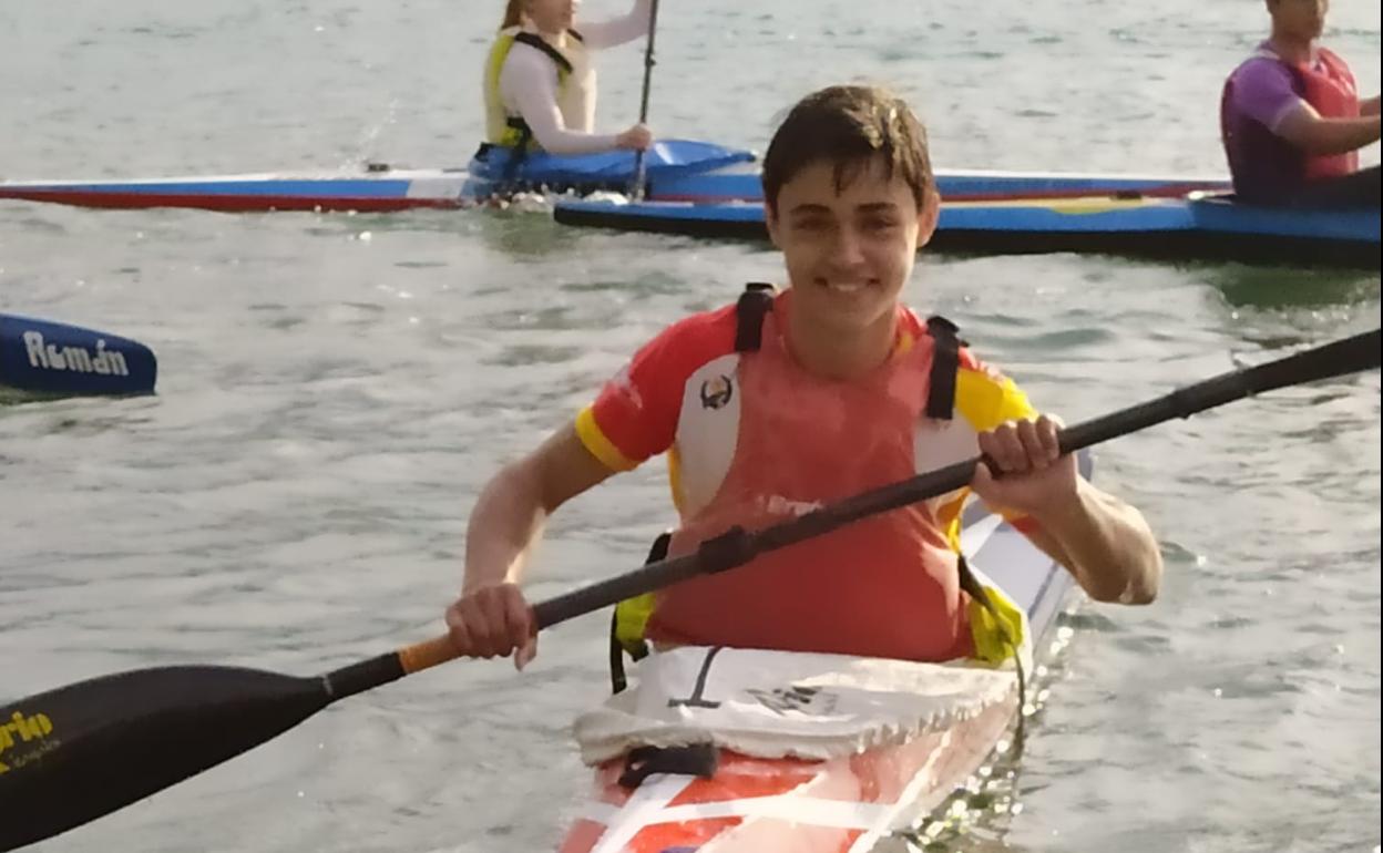 Alejandro Gutiérrez, durante el Campeonato de España de jóvenes promesas de Banyoles.