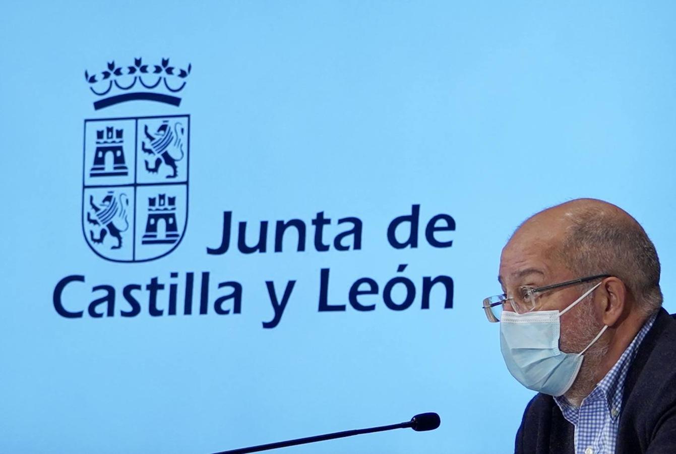 El vicepresidente, portavoz y consejero de Transparencia, Ordenación del Territorio y Acción Exterior de la Junta de Castilla y León, Francisco Igea, y la consejera de Familia e Igualdad de Oportunidades, Isabel Blanco, comparecen en rueda de prensa telemática posterior al Consejo de Gobierno