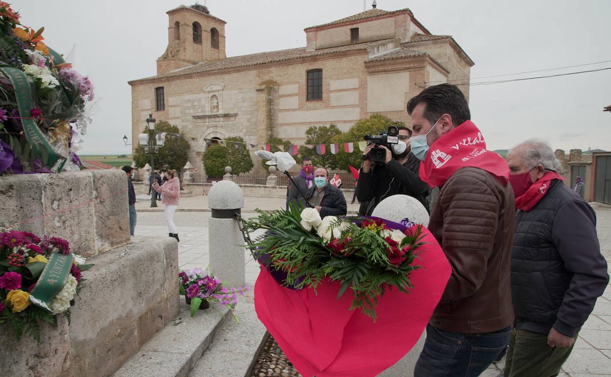 Luis Tudanca realiza su homenaje a los comuneros en Villalar.