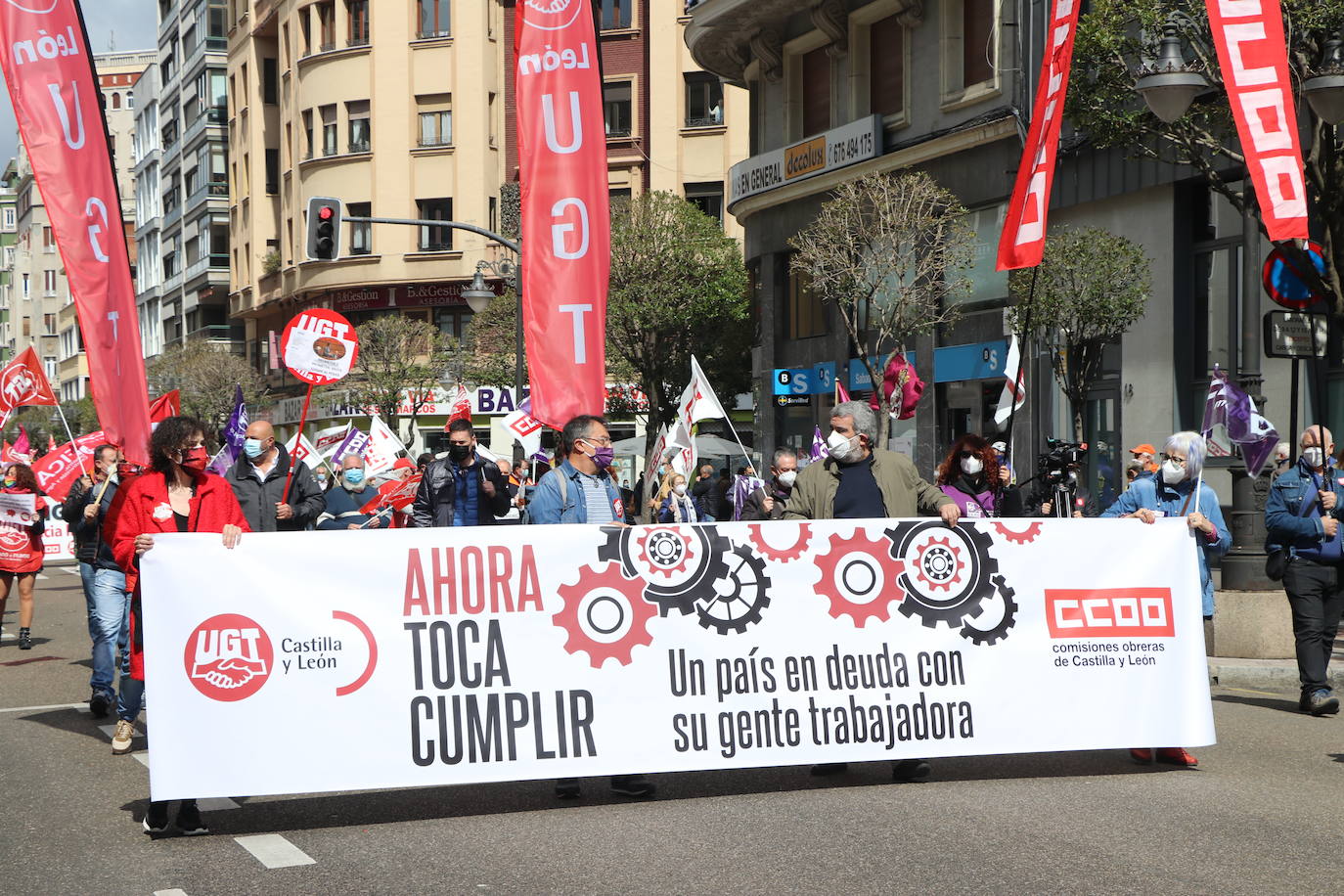 Movilizaciones del Primero de Mayo, Día Internacional del Trabajo, en León.