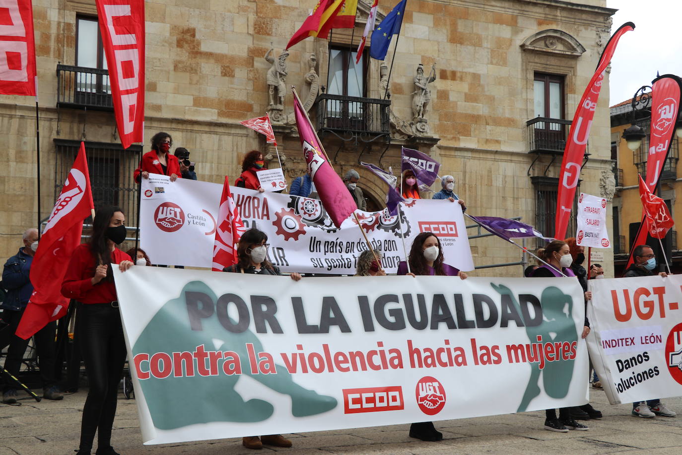 Movilizaciones del Primero de Mayo, Día Internacional del Trabajo, en León.