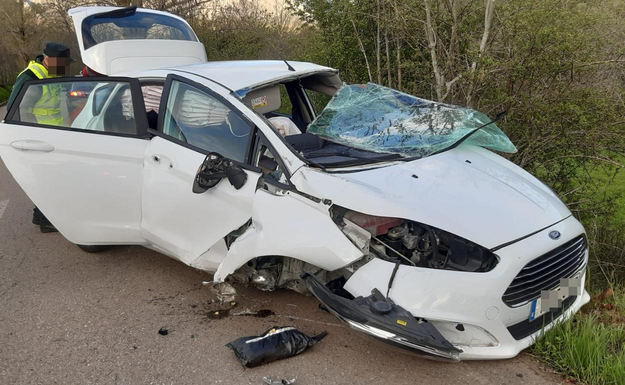 Estado del vehículo tras el accidente.