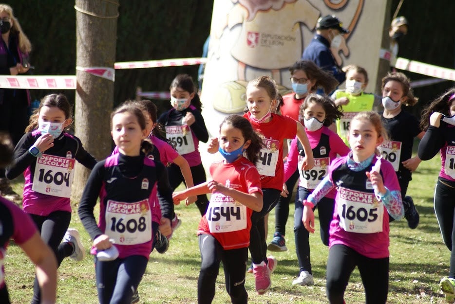 Participantes en el 'Cross Escolar de Benavides'.