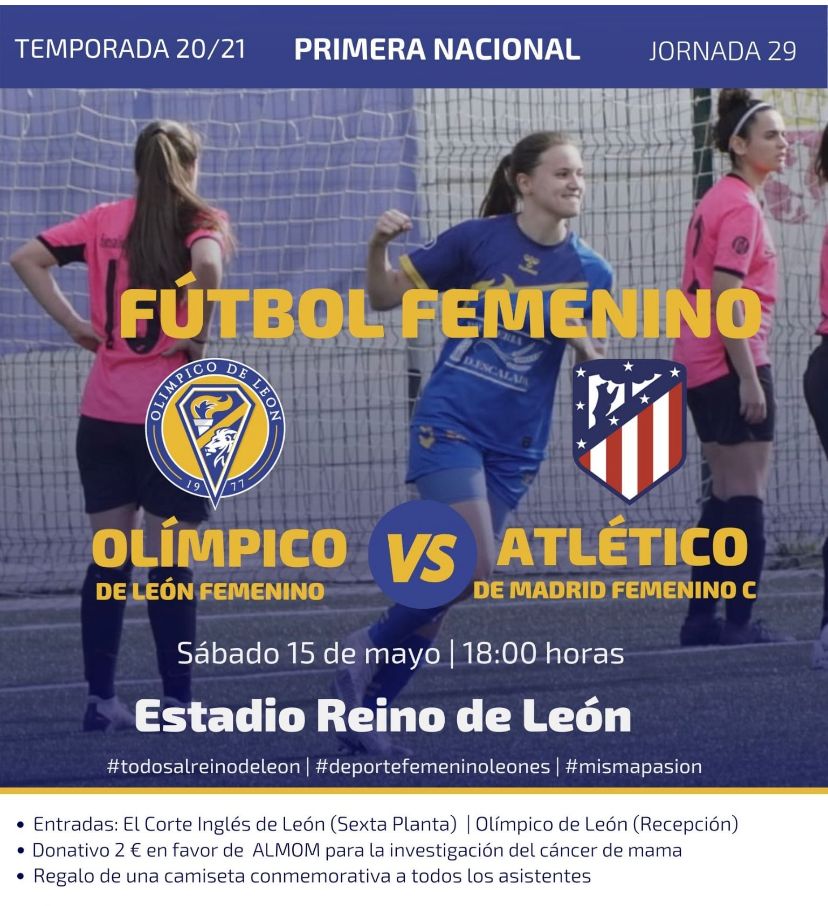 Cartel del encuentro del Olímpico en el Reino de León.