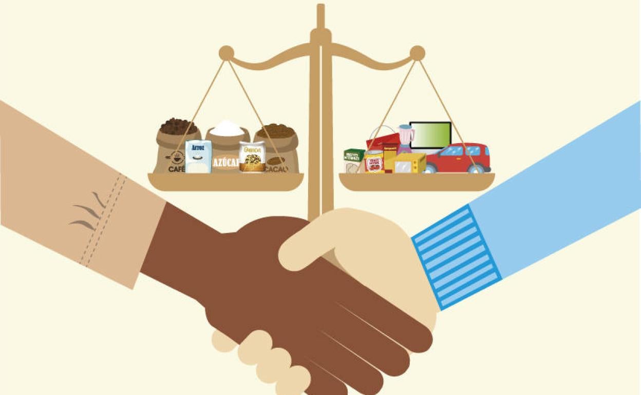 Cartel utilizado por Comercio Justo en León.