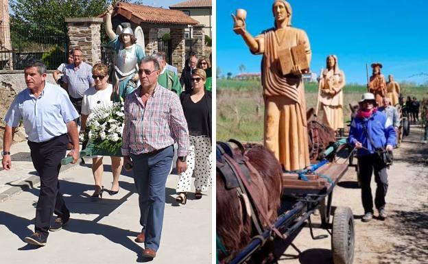 Procesión con la imagen de San Miguel Arcángel, el 29 de septiembre, y Vía Lucis.