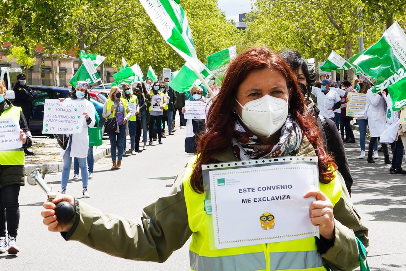 El colectivo de enfermeras reclama igualdad de condiciones laborales y salariales con respecto a las profesionales de servicios sociales y educación. 