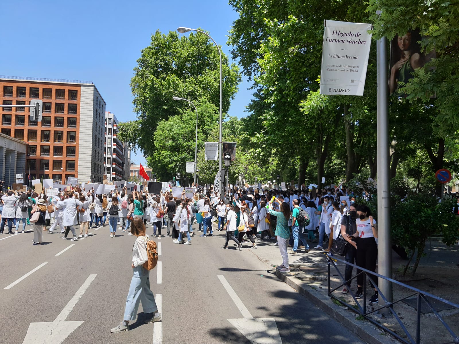 Los mariachis fueron parte de la reclamación de los opositores sanitarios de varias especialidades. 